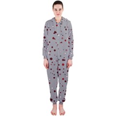 Dots Pattern Hooded Jumpsuit (ladies) 