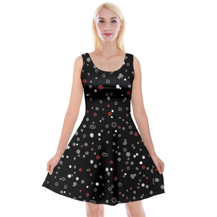 Dots pattern Reversible Velvet Sleeveless Dress