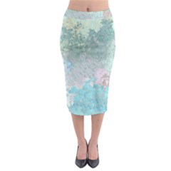 Pastel Garden Midi Pencil Skirt by digitaldivadesigns