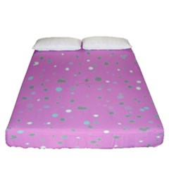 Dots Pattern Fitted Sheet (queen Size) by ValentinaDesign