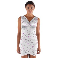 Dots Pattern Wrap Front Bodycon Dress by ValentinaDesign