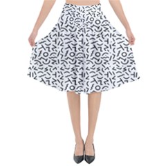 Abstract Art  Flared Midi Skirt