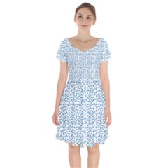 Abstract Art  Short Sleeve Bardot Dress