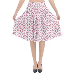 Abstract Art  Flared Midi Skirt