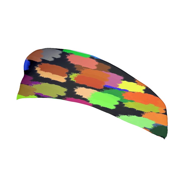 Colorful paint on a black background                 Stretchable Headband