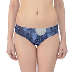 Blue And Gold Landscape With Moon Hipster Bikini Bottoms by digitaldivadesigns