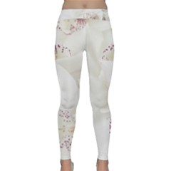 Orchids Flowers White Background Classic Yoga Leggings by Nexatart