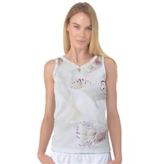 Orchids Flowers White Background Women s Basketball Tank Top by Nexatart