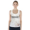 Orchids Flowers White Background Racer Back Sports Top View1