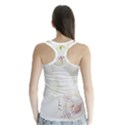 Orchids Flowers White Background Racer Back Sports Top View2