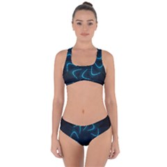 Background Abstract Decorative Criss Cross Bikini Set