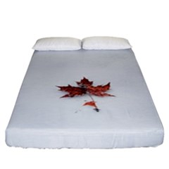 Winter Maple Minimalist Simple Fitted Sheet (california King Size) by Nexatart