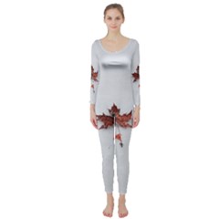 Winter Maple Minimalist Simple Long Sleeve Catsuit by Nexatart