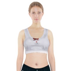 Winter Maple Minimalist Simple Sports Bra With Pocket by Nexatart