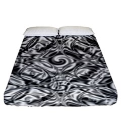 Gray Scale Pattern Tile Design Fitted Sheet (king Size) by Nexatart