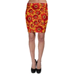 Gerbera Flowers Nature Plant Bodycon Skirt by Nexatart