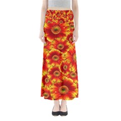 Gerbera Flowers Nature Plant Maxi Skirts by Nexatart