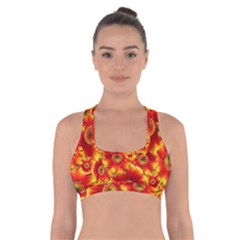 Gerbera Flowers Nature Plant Cross Back Sports Bra