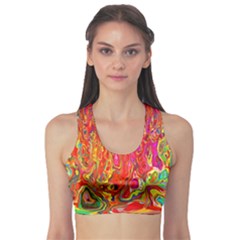 Background Texture Colorful Sports Bra by Nexatart