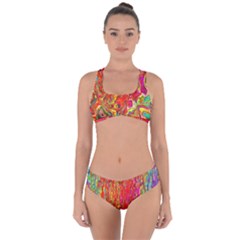 Background Texture Colorful Criss Cross Bikini Set