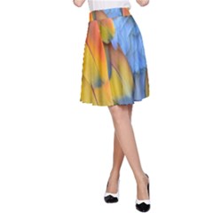 Spring Parrot Parrot Feathers Ara A-line Skirt by Nexatart