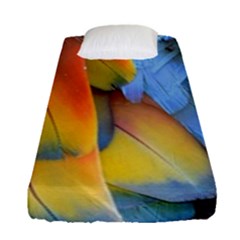 Spring Parrot Parrot Feathers Ara Fitted Sheet (single Size) by Nexatart