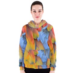 Spring Parrot Parrot Feathers Ara Women s Zipper Hoodie by Nexatart