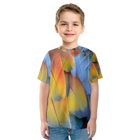 Spring Parrot Parrot Feathers Ara Kids  Sport Mesh Tee by Nexatart