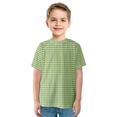 Gingham Check Plaid Fabric Pattern Kids  Sport Mesh Tee