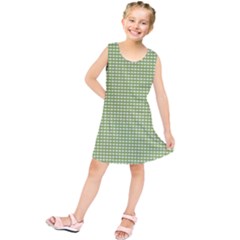 Gingham Check Plaid Fabric Pattern Kids  Tunic Dress by Nexatart