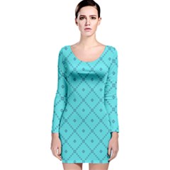 Pattern Background Texture Long Sleeve Velvet Bodycon Dress by Nexatart