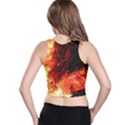 Fire Log Heat Texture Racer Back Crop Top View2