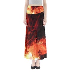 Fire Log Heat Texture Maxi Skirts