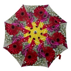 Flowers Gerbera Floral Spring Hook Handle Umbrellas (medium) by Nexatart