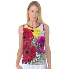 Flowers Gerbera Floral Spring Women s Basketball Tank Top by Nexatart