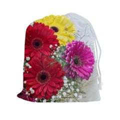 Flowers Gerbera Floral Spring Drawstring Pouches (xxl) by Nexatart