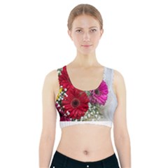 Flowers Gerbera Floral Spring Sports Bra With Pocket