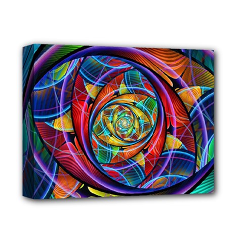 Eye Of The Rainbow Deluxe Canvas 14  X 11  by WolfepawFractals