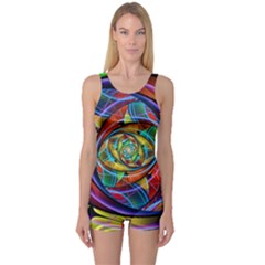 Eye Of The Rainbow One Piece Boyleg Swimsuit