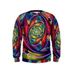 Eye Of The Rainbow Kids  Sweatshirt by WolfepawFractals