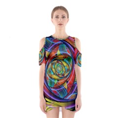 Eye Of The Rainbow Shoulder Cutout One Piece