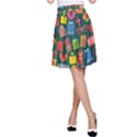 Presents Gifts Background Colorful A-Line Skirt View1