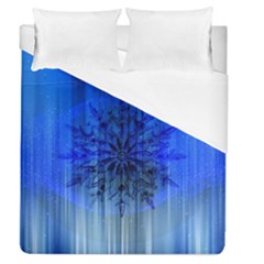 Background Christmas Star Duvet Cover (queen Size) by Nexatart