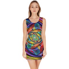 Eye Of The Rainbow Sleeveless Bodycon Dress by WolfepawFractals