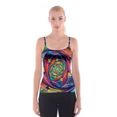 Eye Of The Rainbow Spaghetti Strap Top by WolfepawFractals