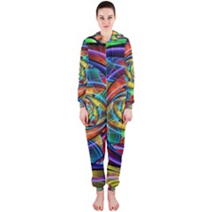 Eye Of The Rainbow Hooded Jumpsuit (ladies)  by WolfepawFractals