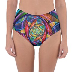 Eye Of The Rainbow Reversible High-waist Bikini Bottoms by WolfepawFractals