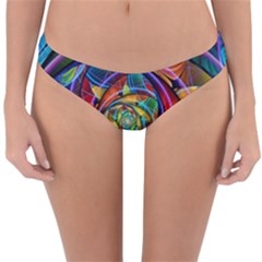 Eye Of The Rainbow Reversible Hipster Bikini Bottoms by WolfepawFractals