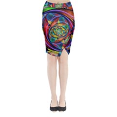 Eye Of The Rainbow Midi Wrap Pencil Skirt