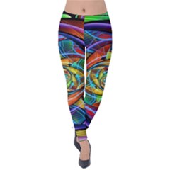 Eye Of The Rainbow Velvet Leggings by WolfepawFractals